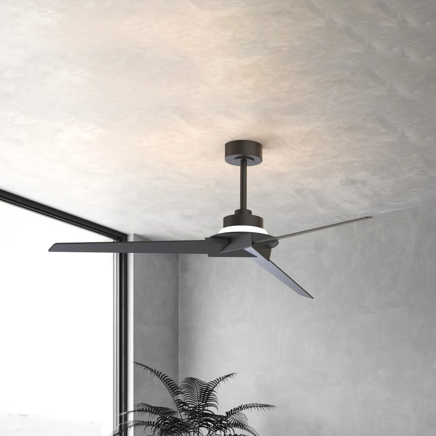 Brisa LED-takfläkt svart/trä DC tystgående – Mantra Mantra Iluminación - Vardagsrum - Modern