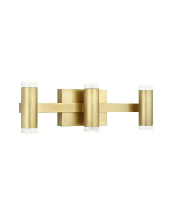 Dobson II 3-Light Bath Light Natural Brass