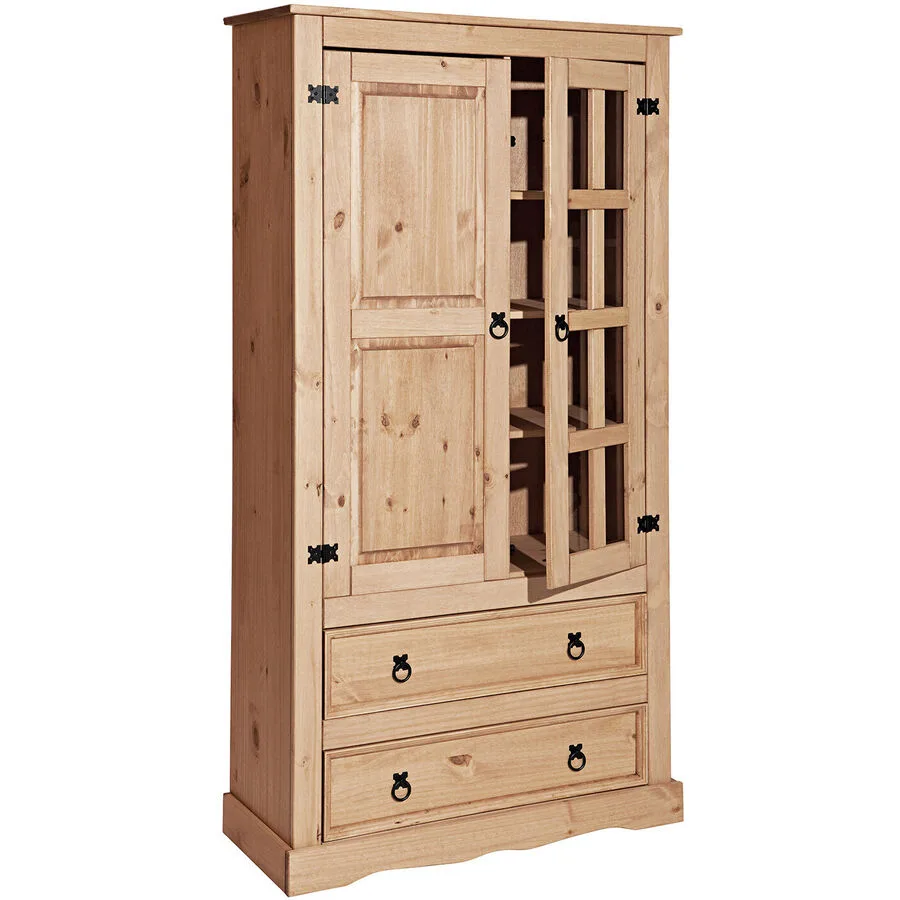 Vitrine Julio natur Kiefer B 100 H 190 cm