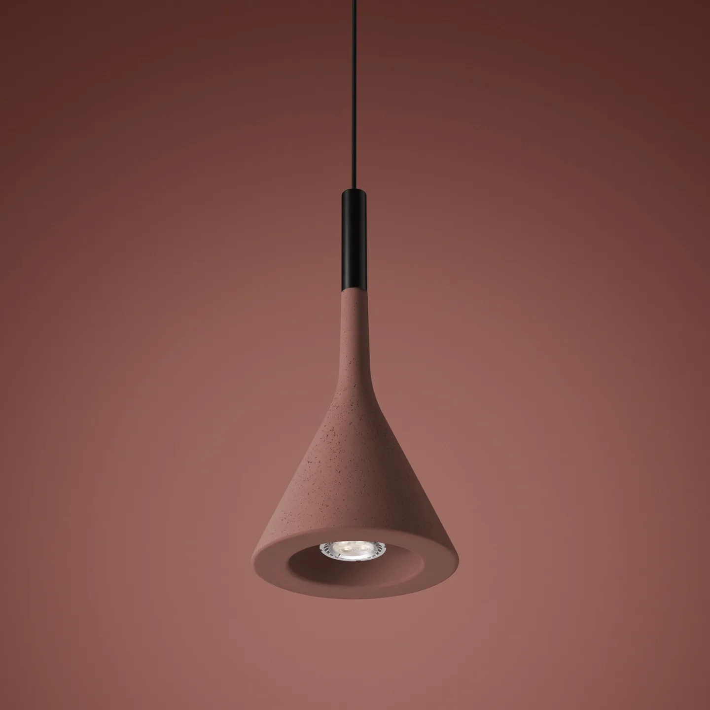 Aplomb Pendel GU10 Red - Foscarini - Køkken - Design - Beton - Med én lyskilde