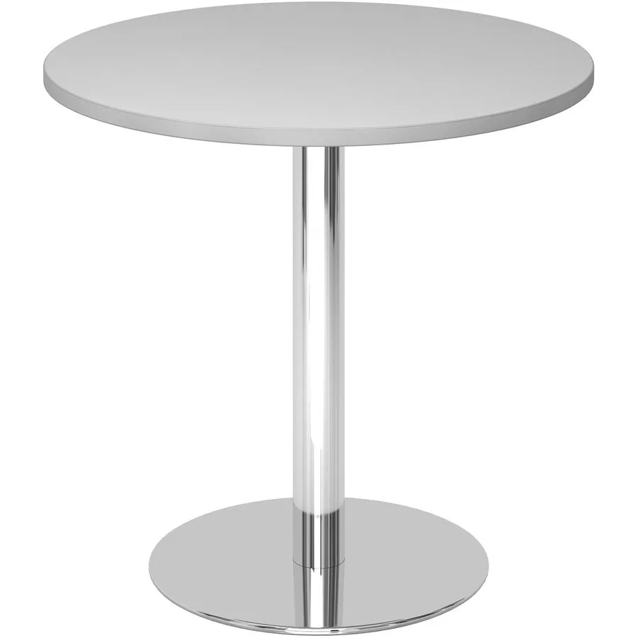 Besprechungstisch Office Chrom/grau Holzwerkstoff B 80 T 80 cm