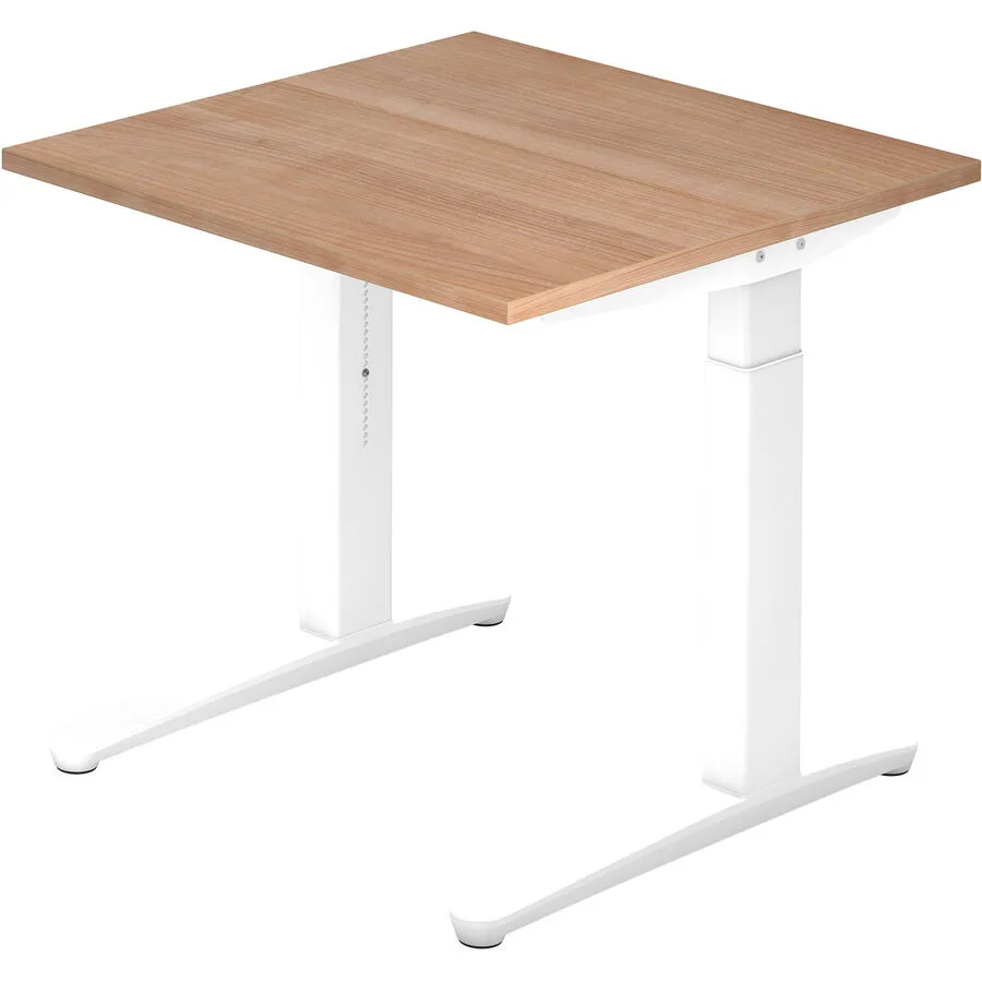 Schreibtisch Office nussbaum Holzwerkstoff B 80 T 80 cm