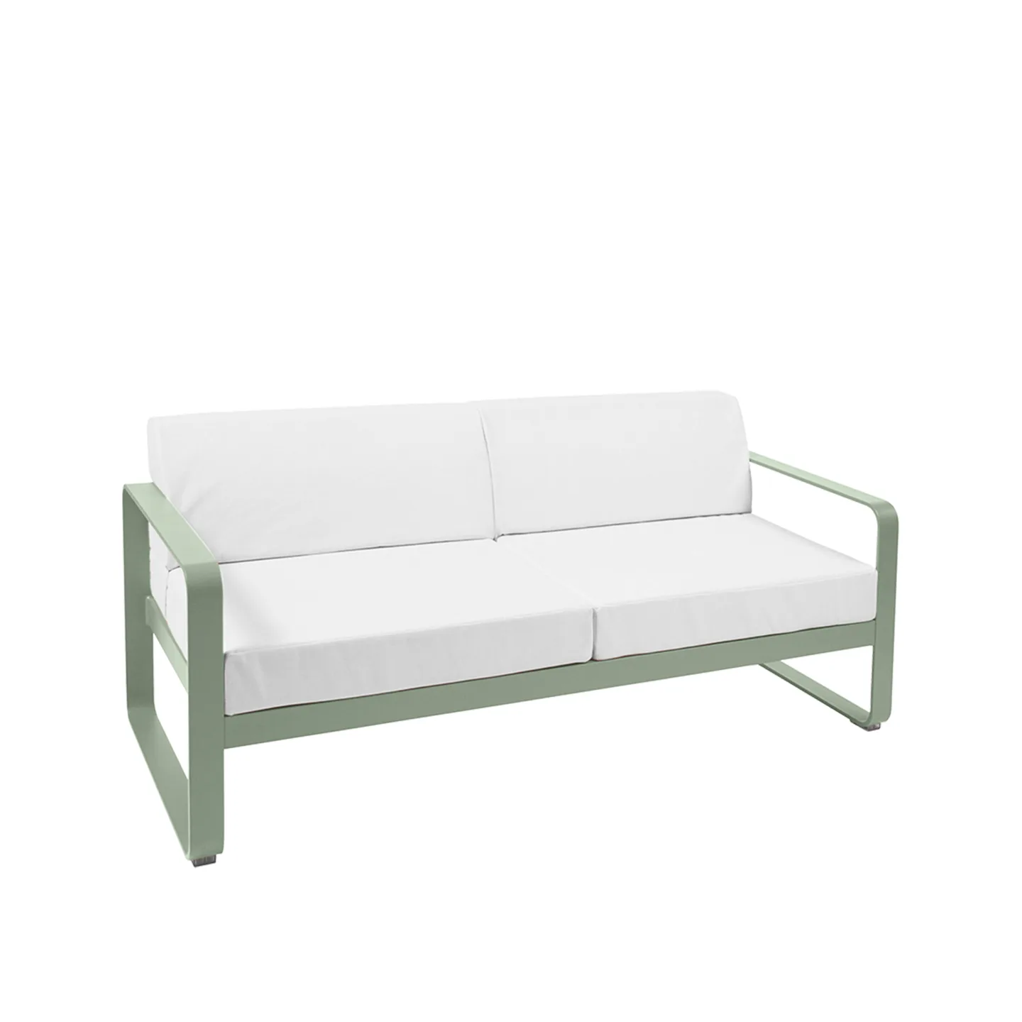 Fermob - Bellevie 2 Seater Sofa Off-White Cushions, Cactus - Soffor utomhus - Pagnon & Pelhaître