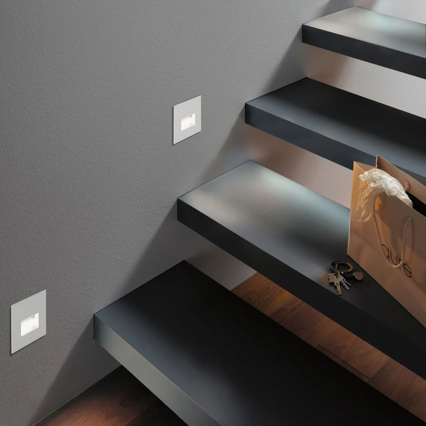 EDGE LED-Wandeinbauleuchte weiß matt - Paulmann - Flurbereich - Modern - Kunststoff - Eckig