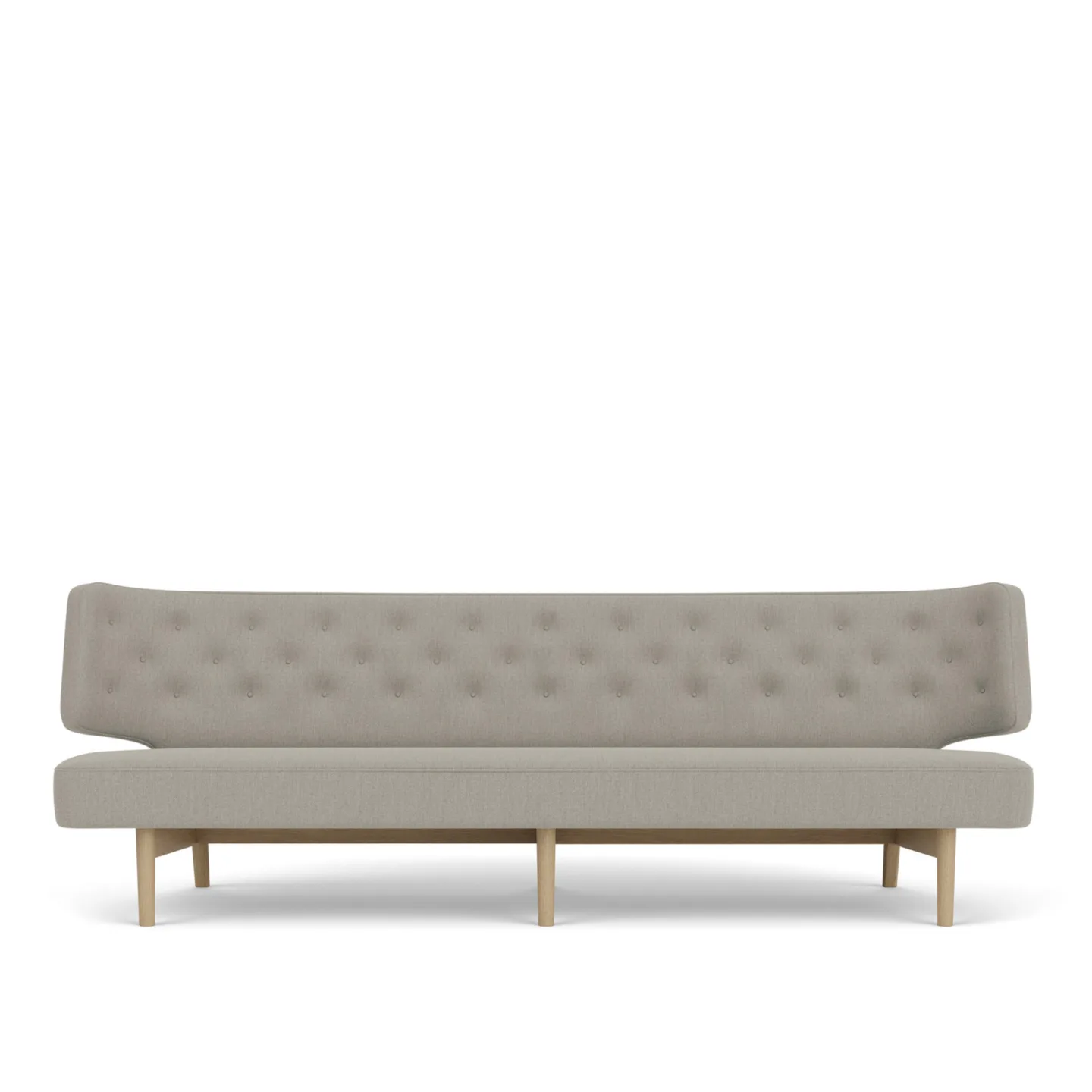 Audo Copenhagen - Radiohus Sofa P3 Natural Oak / Re-wool 0218 - Soffor - Vilhelm Lauritzen - Beige