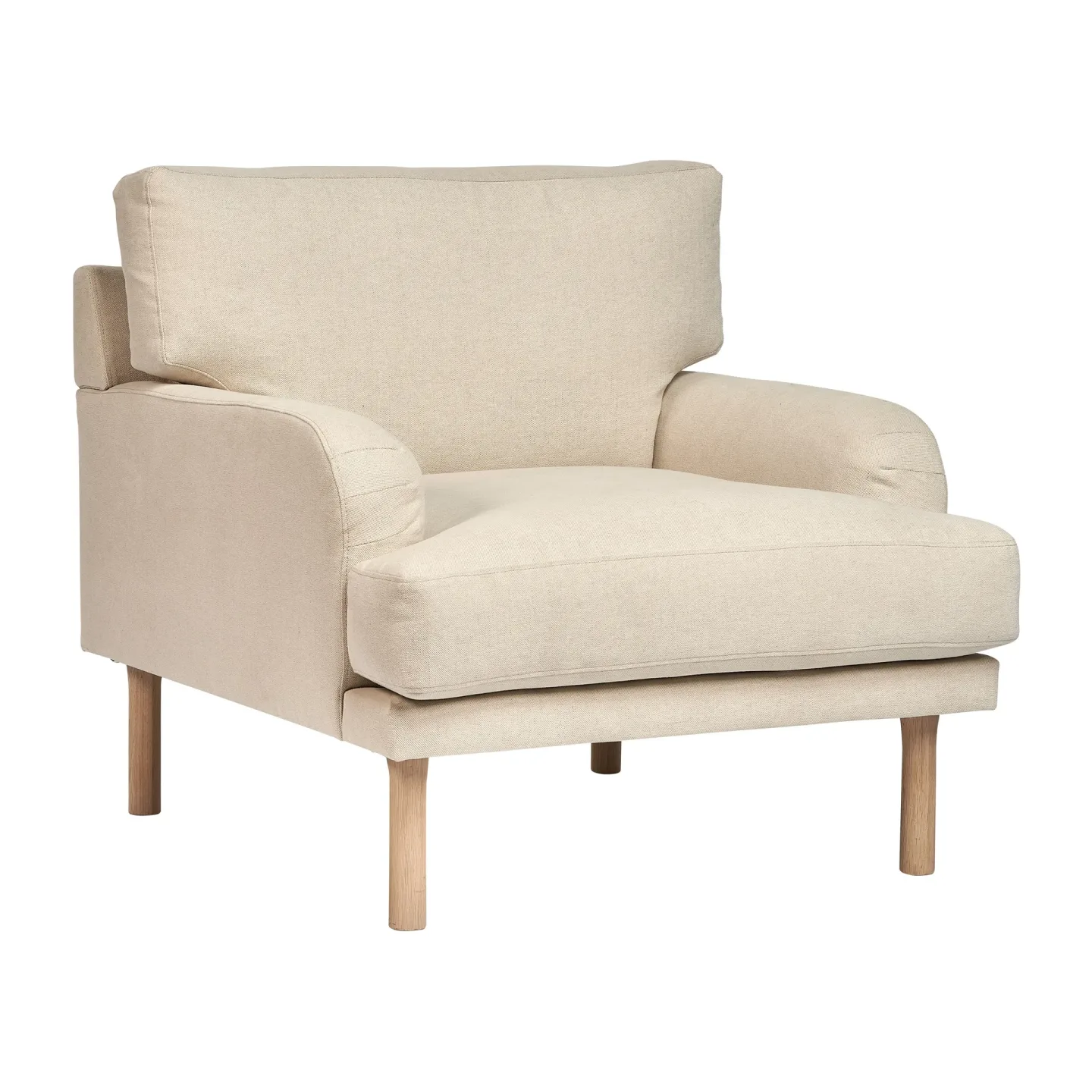 1898 Lidnäs fåtölj Caleido Beige 9600-vitoljad ek