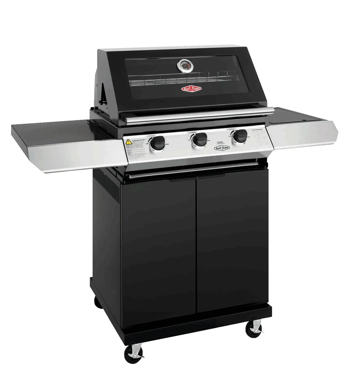 1200E - Freistehender Gasgrill mit 3 Brennern und Seitenbrenner