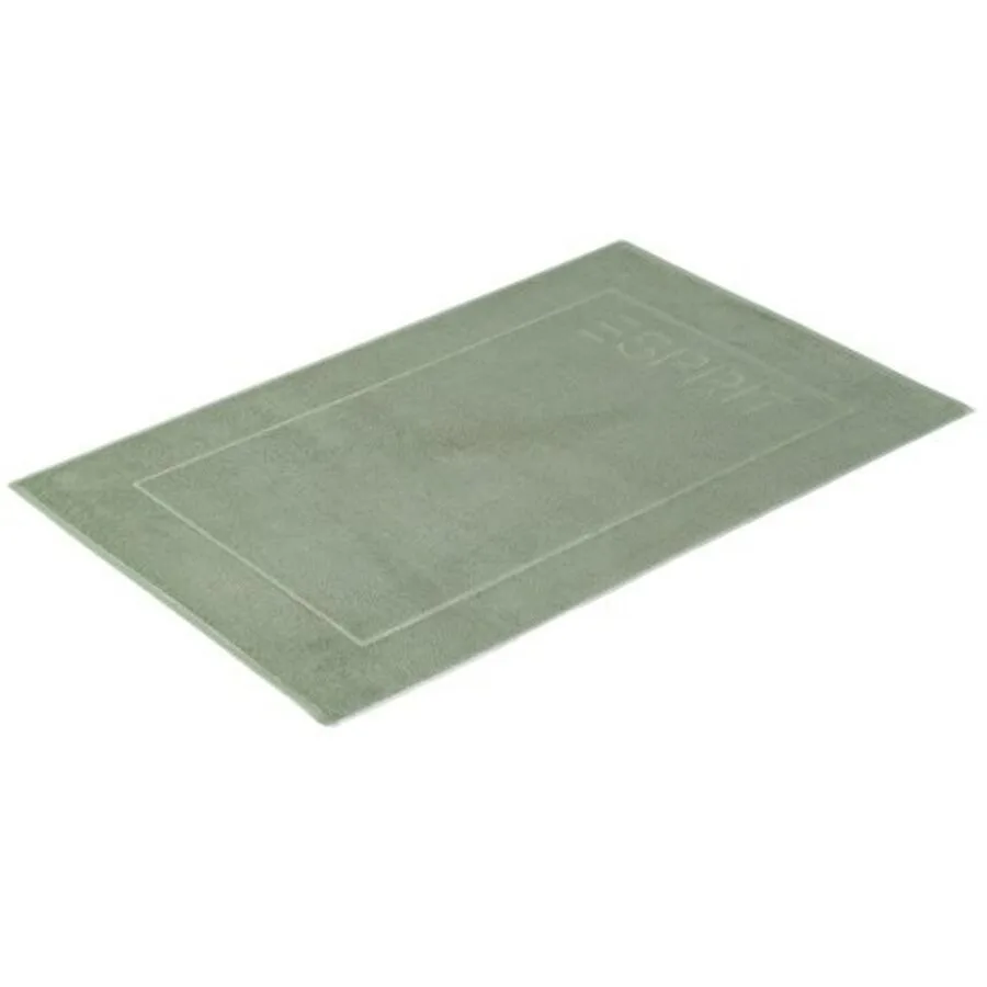 Esprit Badteppich Modern Solid Soft Green Baumwolle 60 x 90 cm Rechteckig