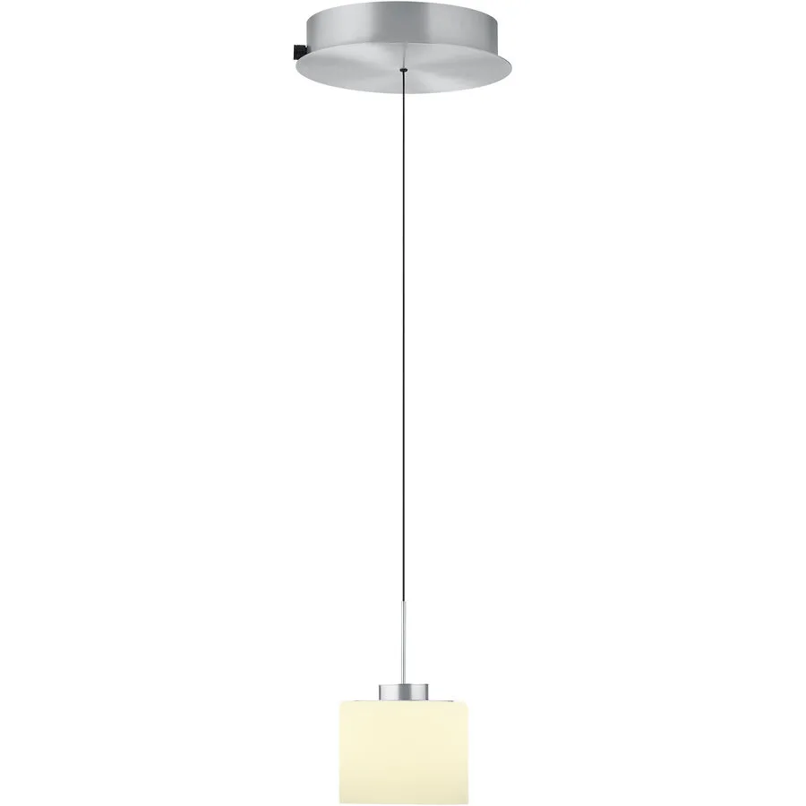 Pendellampe Abby Silber Metall 15 cm 180 cm - Farbe: Aluminium eloxiert - LED - Lichtfarbe: Extra warmweiss - LED Energiesparlampen