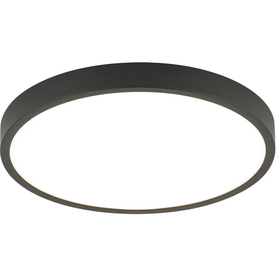 Deckenlampe Bully Schwarz Aluminium 2.4 cm - LED - Lichtfarbe: Warmweiss - LED Energiesparlampen