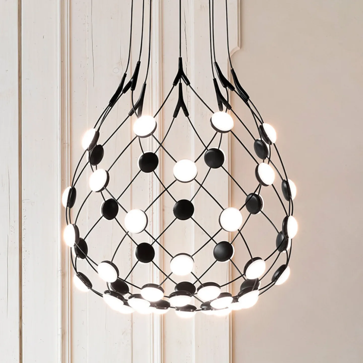MESH pendellampe sort 50 cm - Luceplan - Stue - Moderne - Metal - Med flere lyskilder