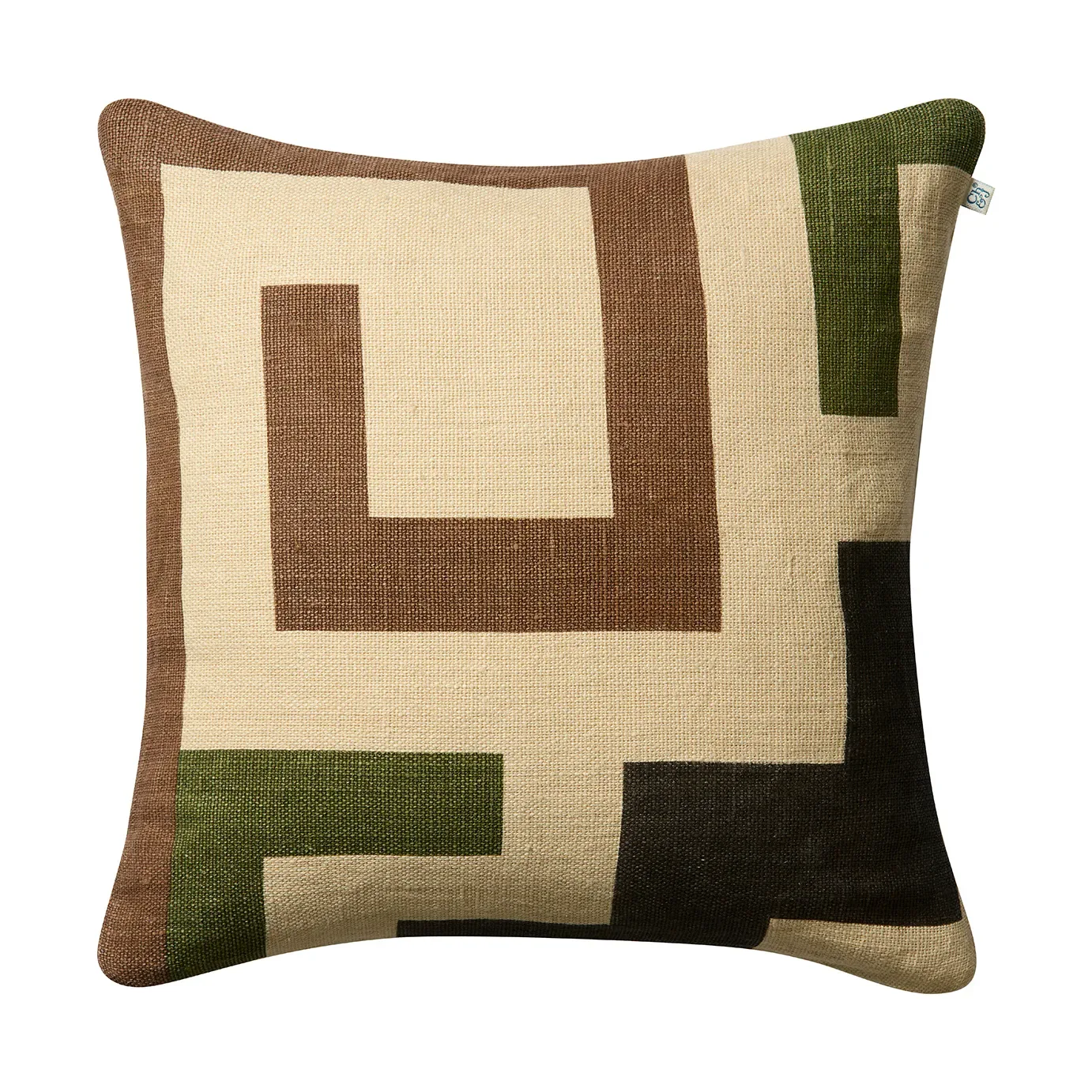 Chhatwal & Jonsson Aman Kissenbezug 50x50 cm Taupe-cactus green-brown