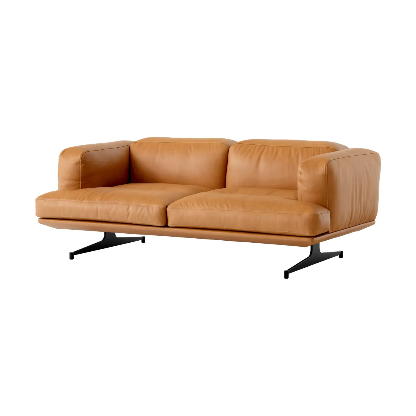 &Tradition Inland AV22 soffa 2-sits Noble läder cognac-warm black