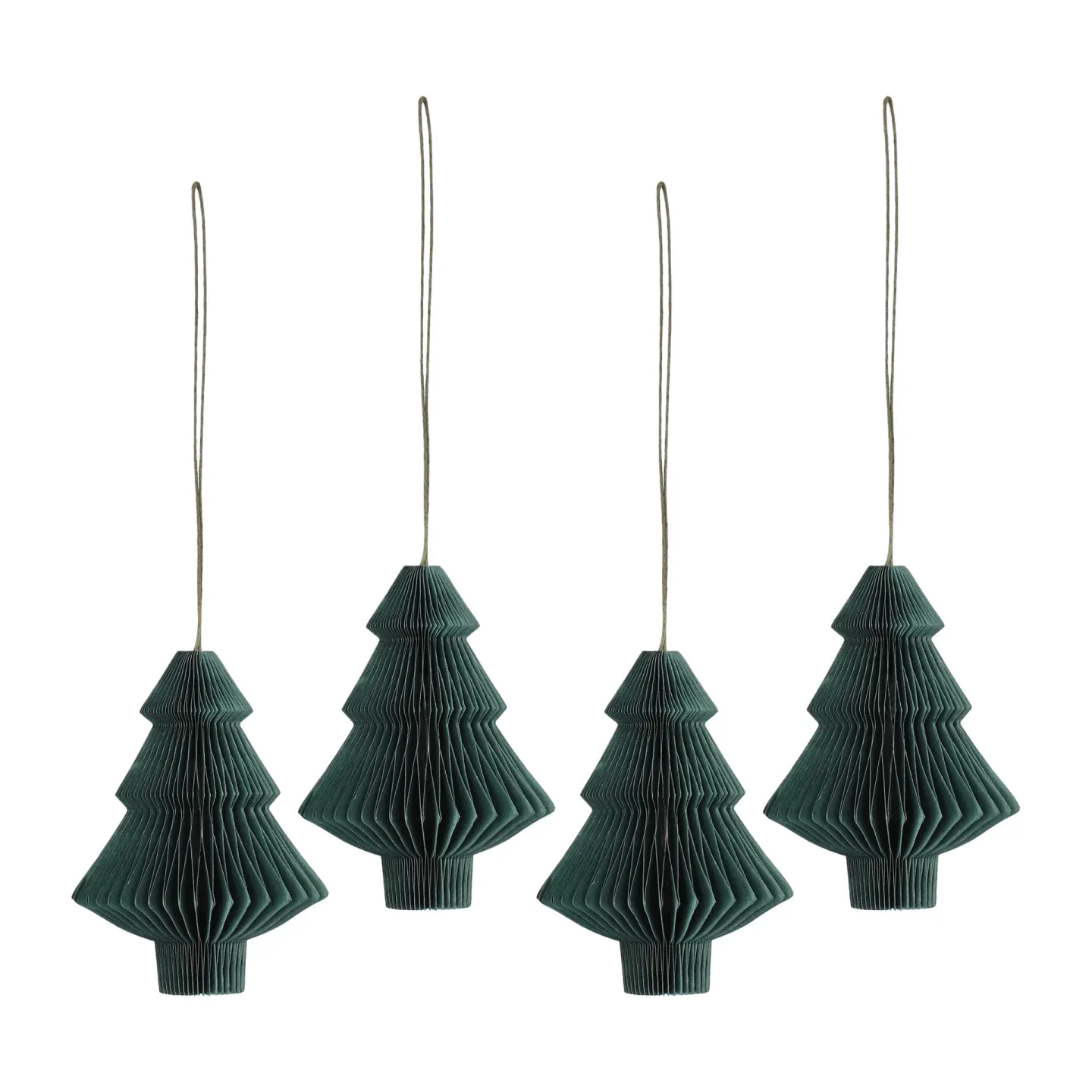 Scandi Living Tree julgranshänge 4-pack Forest Green