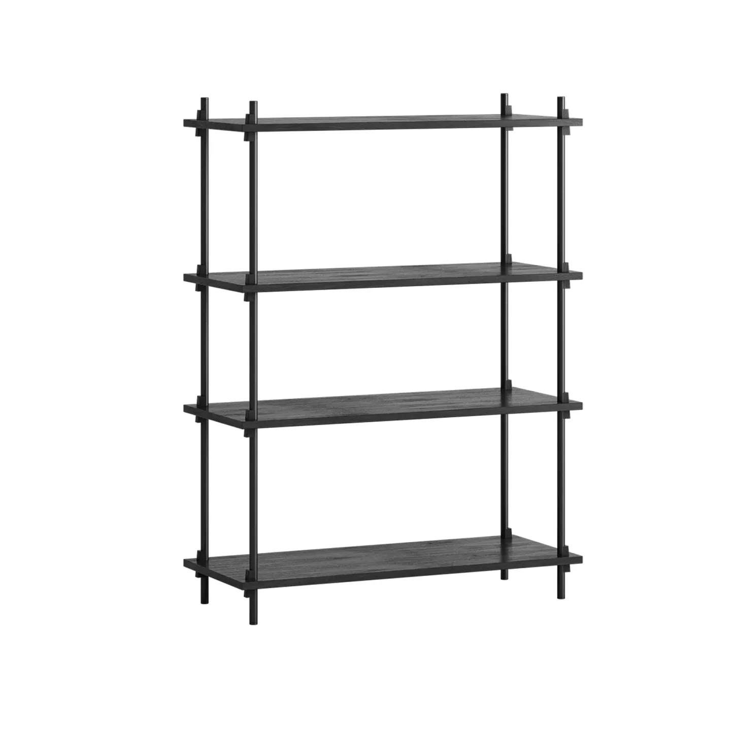 MOEBE Shelving System Classic Regal Black, 86x115x35 cm, S.115.1.A