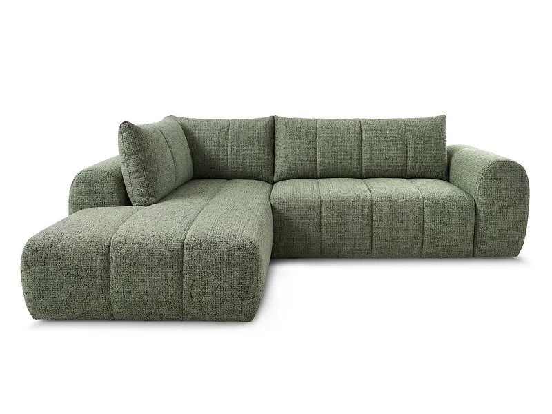Ecksofa BOBOCHIC NESTY Stoff chiniert hellgrün