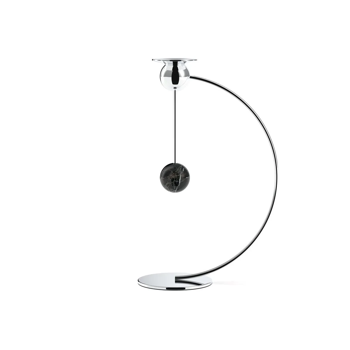 Palette Tindra Halfmoon Ljusstake Polerat silver 30 cm