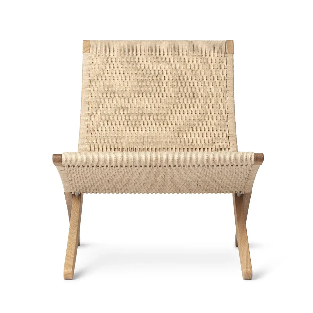 Carl Hansen & Søn MG501 Cuba fällfåtölj ekstativ Natur-papperssnöre-oljad