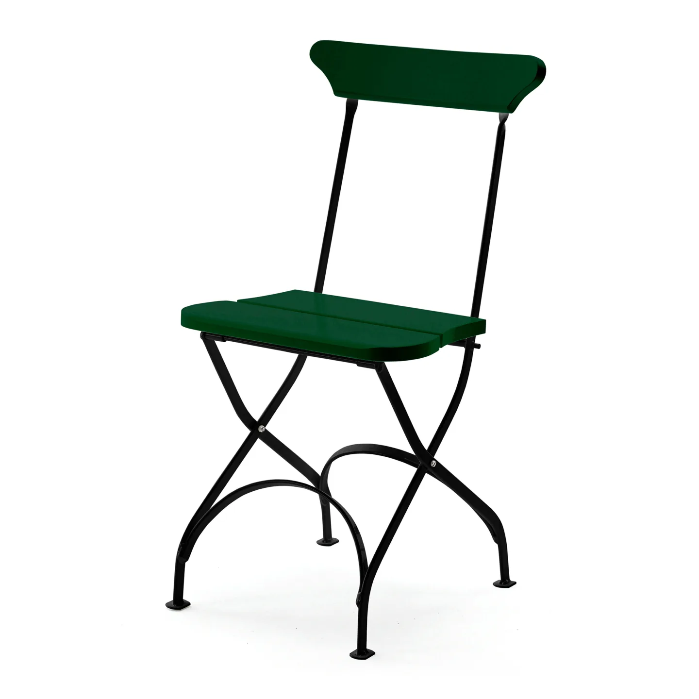 Byarums Bruk - Classic No.2 - Grönlackerad Furu/Svartlackerad Aluminium - Matstolar utomhus