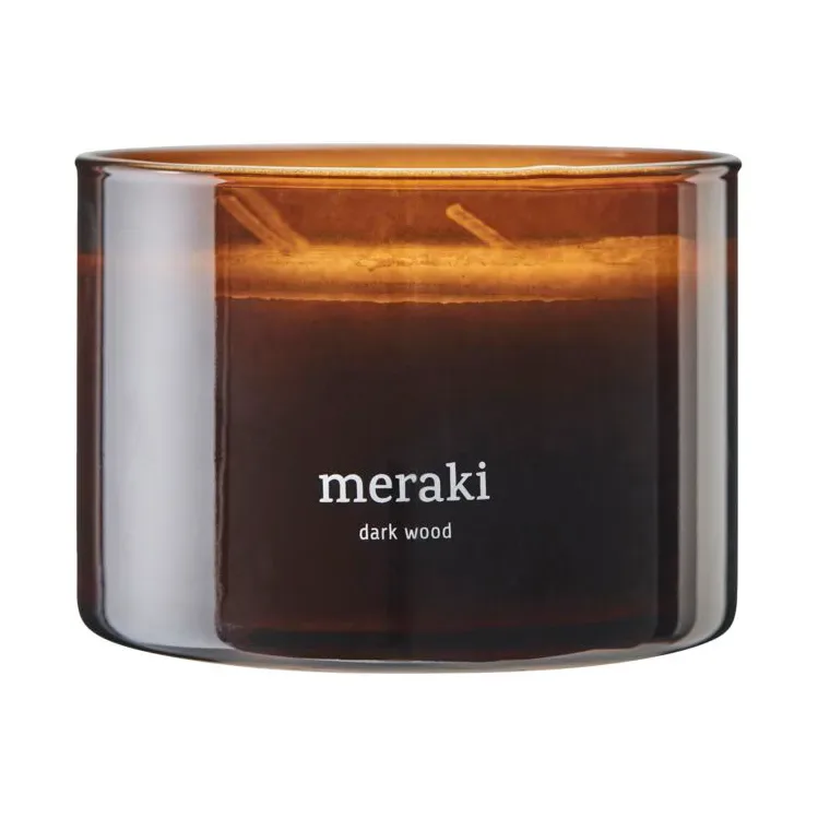 Meraki Meraki Duftkerze, 60 Stunden Dunkles Holz