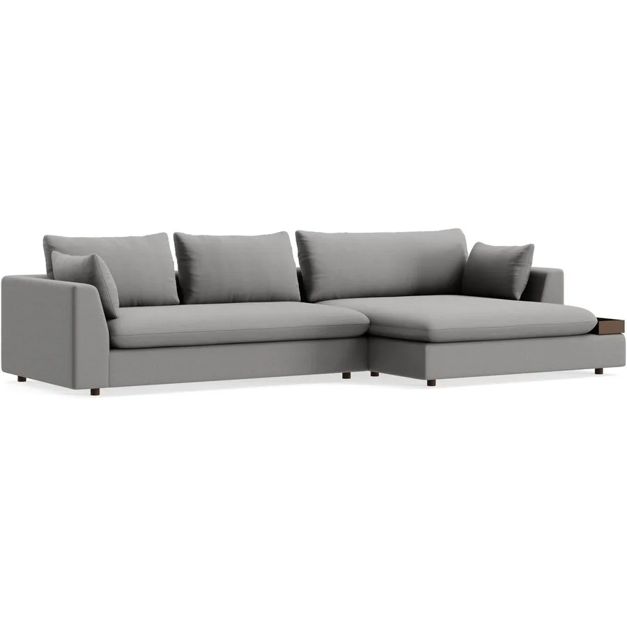 Ecksofa Milou Rechts Stoff grey B 334 T 165 cm - Möbel Konfigurator: Traummöbel individuell zusammenstellen