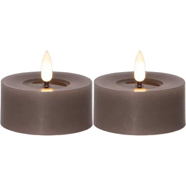 Star Trading - LED Värmeljus Flamme Flow - Batteriljus - Brun