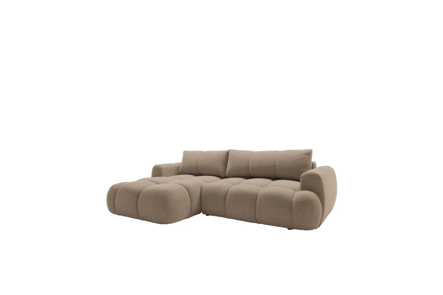 Handu Bäddsoffa med Divan 3-sits i Bouclé - Brun