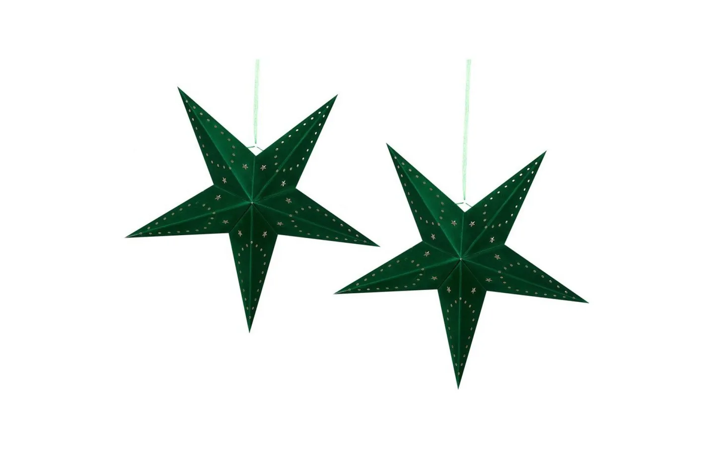 Hängande dekorationer Motti set om 2 Mörkgrön, 60x18x60 cm - Mörkgrön, 60x18x60 cm