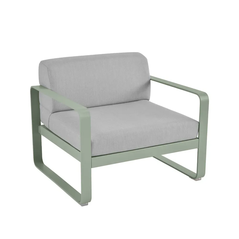 Fermob Bellevie fåtölj Cactus (grön), flannel grey dyna