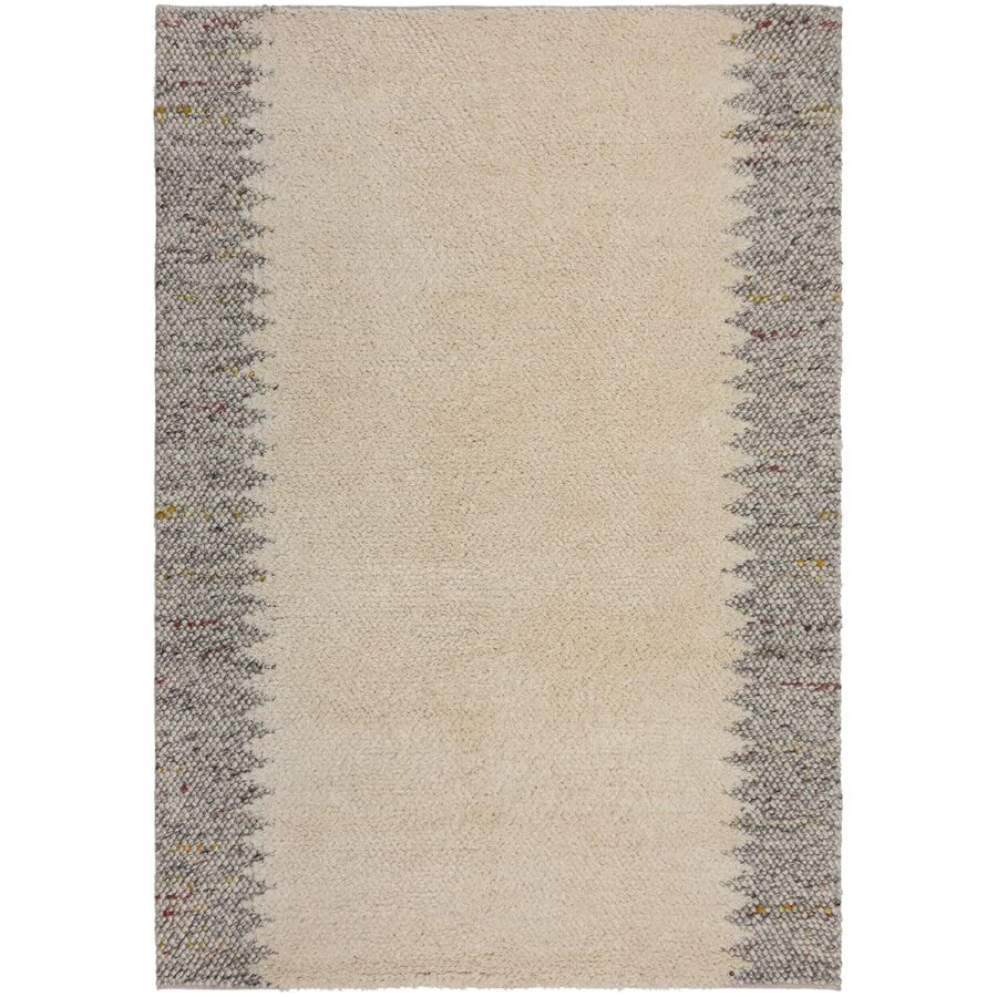 Teppich Minerex Grau, Warmweiss Wolle, Polyester 230 x 160 cm