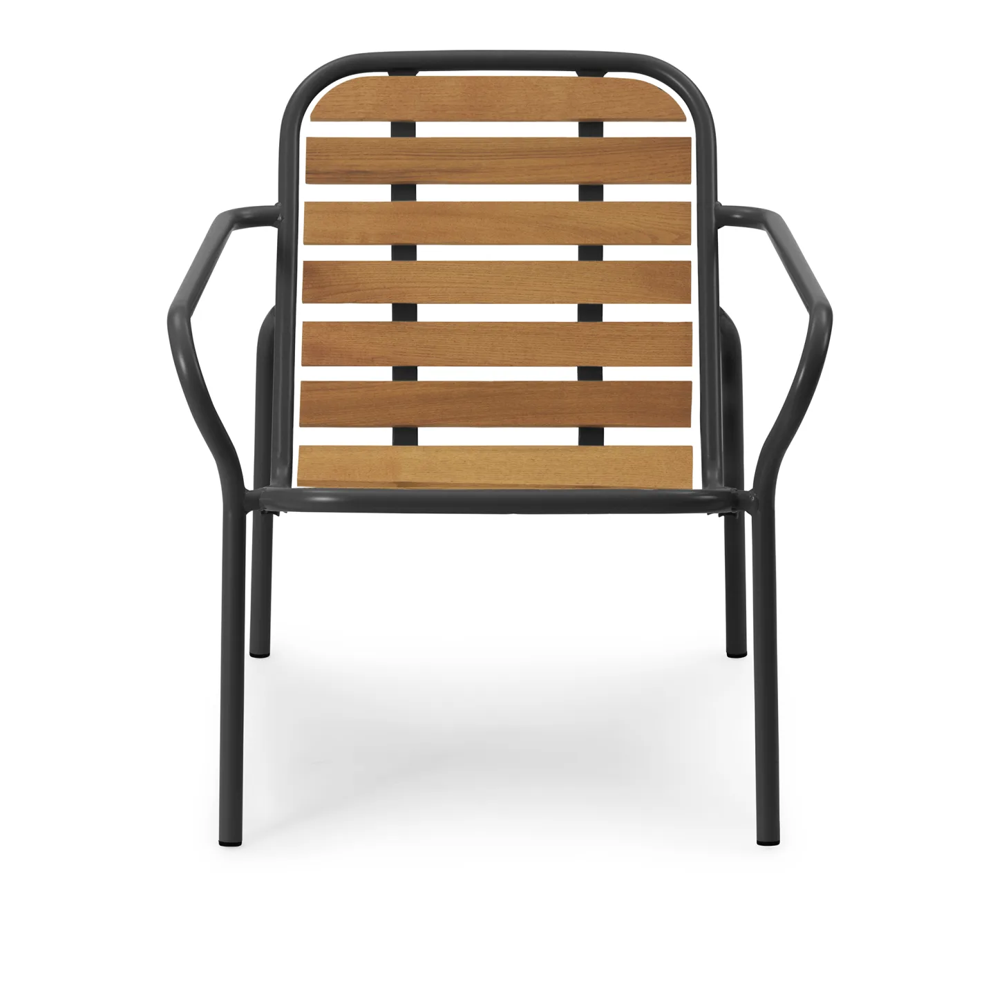 Normann Copenhagen - Vig Lounge Chair Robinia - Black - Fåtöljer utomhus - Simon Legald - Svart - Metall/Trä