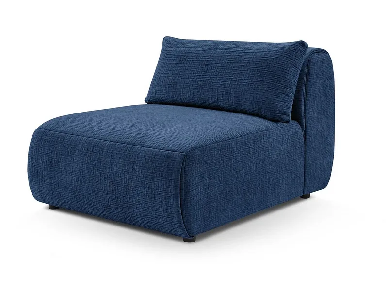 Modulare Sessel für Sofa BOBOCHIC JEANNE Stoff mit Textur dunkelblau