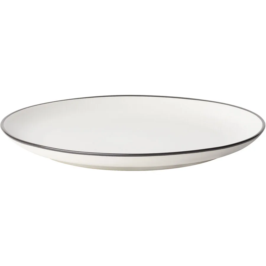 Teller flach Elements Yin & Yang Weiss Steinzeug 22 cm