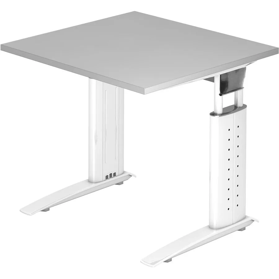 Schreibtisch Office weiss/grau Holzwerkstoff B 80 T 80 cm