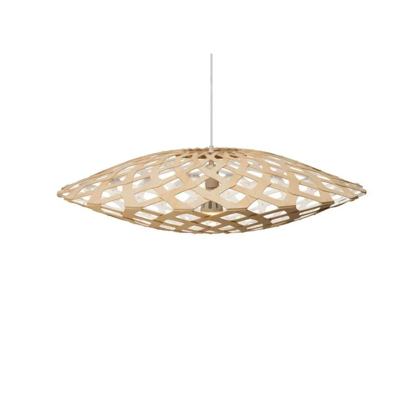Flax Taklampa Ø80 Vit 1 Sida - David Trubridge - Vardagsrum - Bambu
