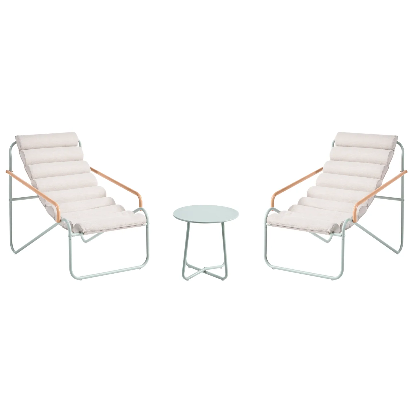 Soffgrupp utomhus med Bord 2-Sits Pasto - Grön/Beige