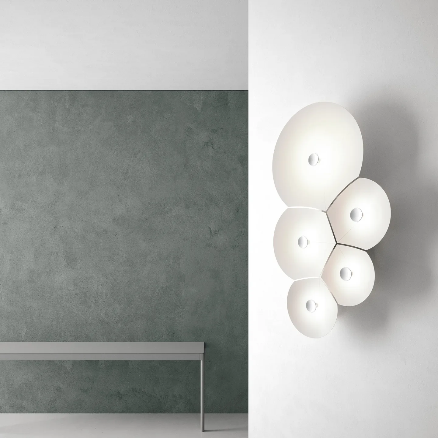 Bulbullia LED Wandleuchte 62x37 - Luceplan - Wohnzimmer - Design - Metall - Rund