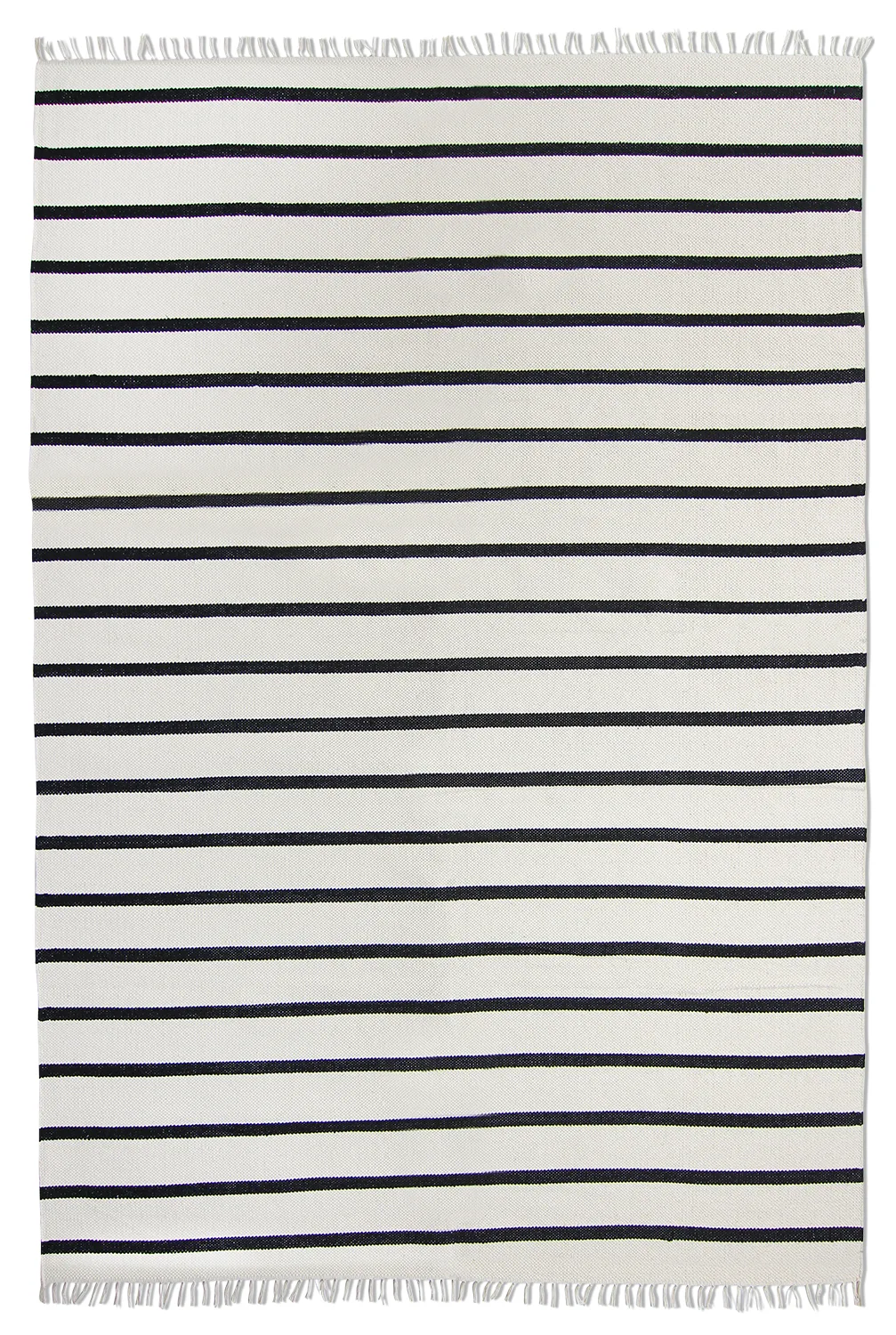 Bomullsteppe - Helle (offwhite/svart) (Størrelse: 140 x 200 cm)