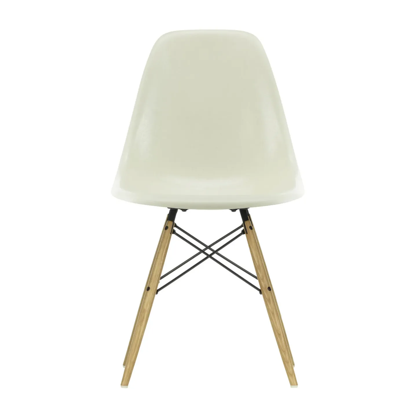Vitra Eames Fiberglass Chairs DSW stol parchment, askben