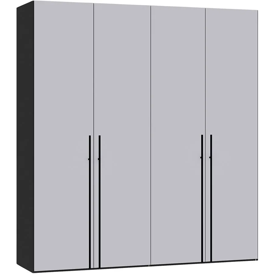 Kleiderschrank Arena Collection grau Holzwerkstoff B 202.5 cm - Schweizer Möbelhersteller