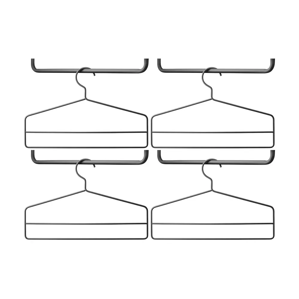 String String Kleiderhaken 4er-Pack Schwarz