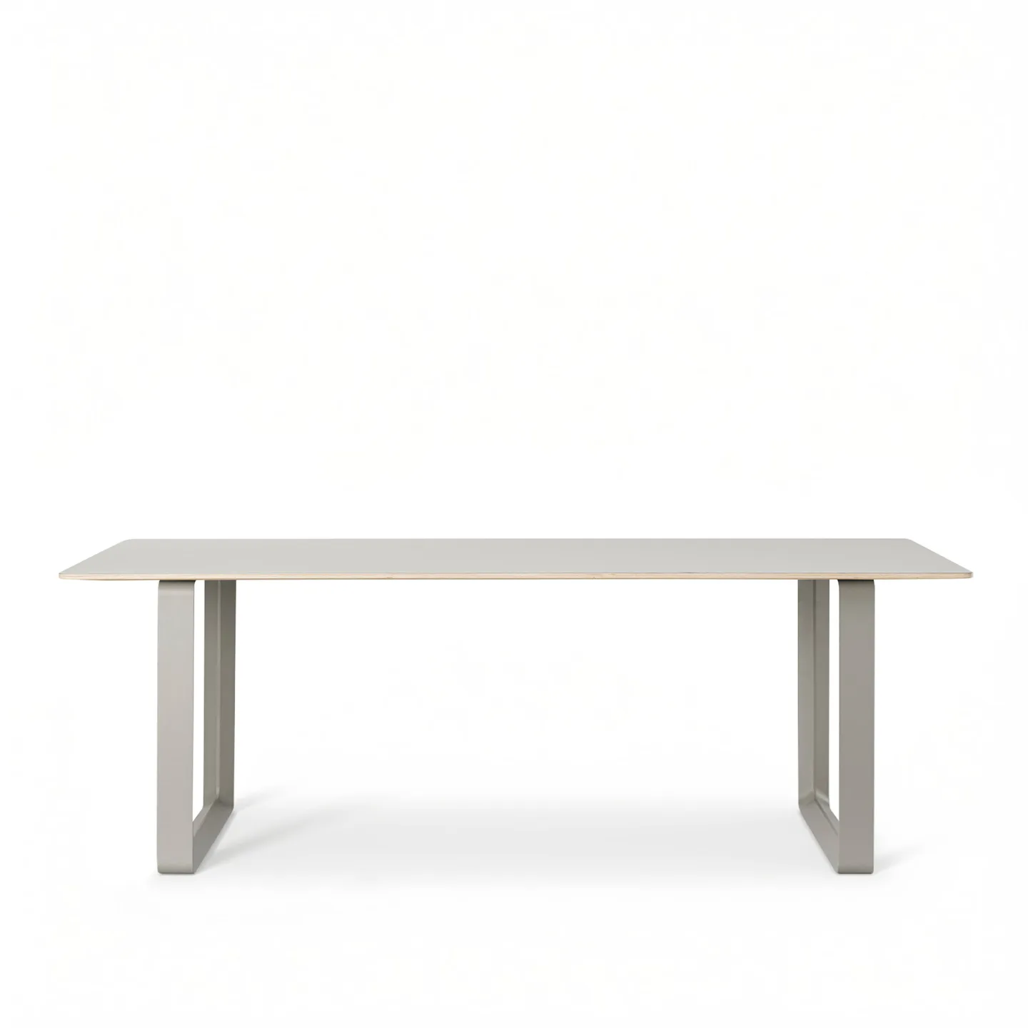 Muuto - 70/70 Table matbord 170x85 cm, Grå linoleum/Grå - Matbord - TAF Studio - Grå - Metall/Trä