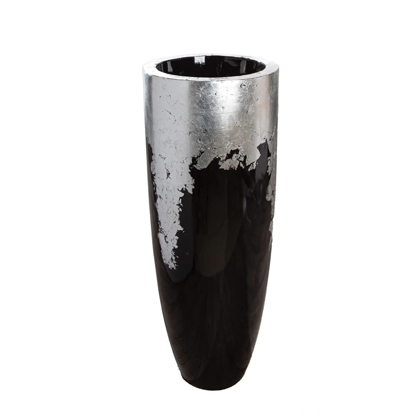 Gilde Pflanzengefäss Konus, Fiberglas, Schwarz H: 100 cm | Schubiger Möbel
