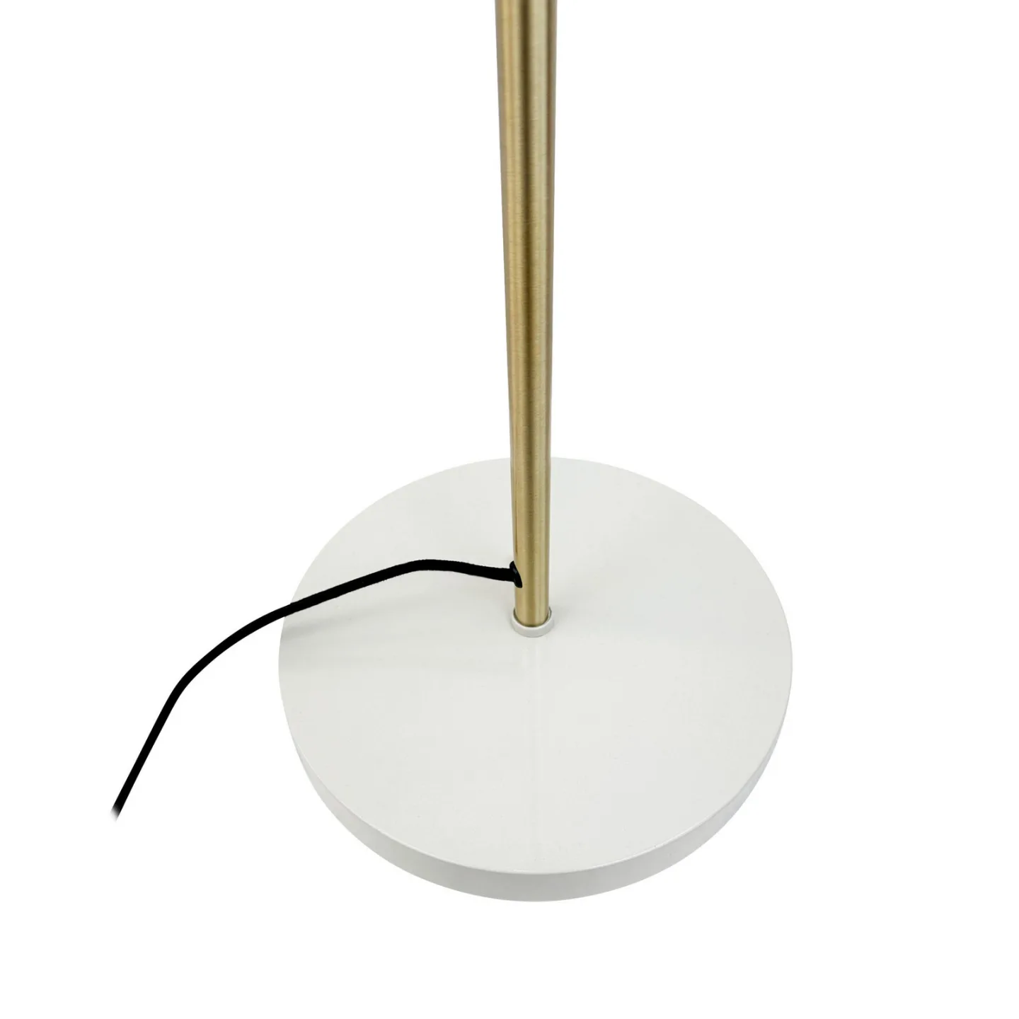 Sleep Stehleuchte Shiny White/Antique Brass - Dyberg Larsen - Wohnzimmer - Design - Metall - Einflammig