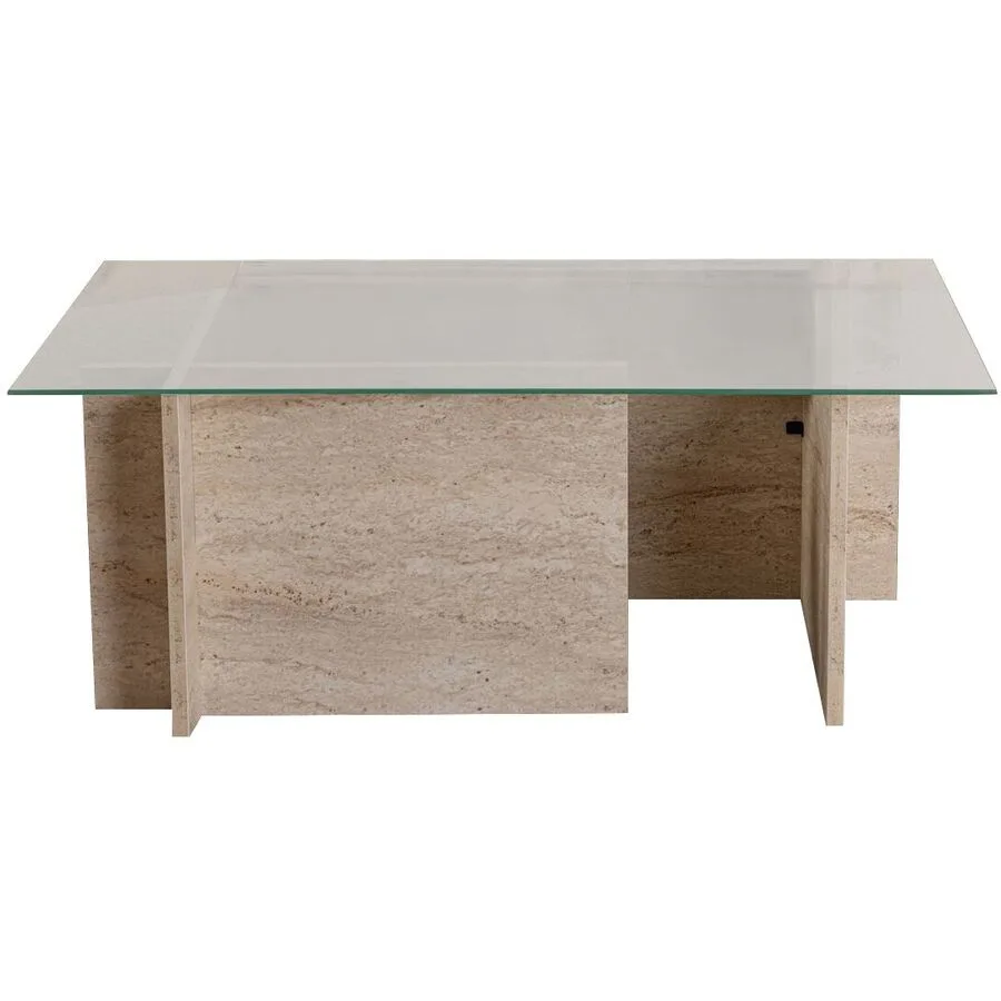 Salontisch Georis Braun/beige marmoriert Glas/Holzwerkstoff B 105 H 40 cm