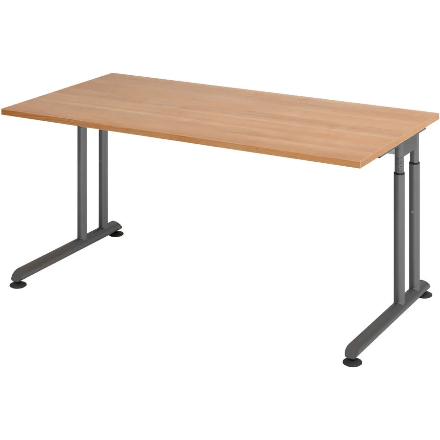 Schreibtisch Office nussbaum Holzwerkstoff B 160 T 80 cm