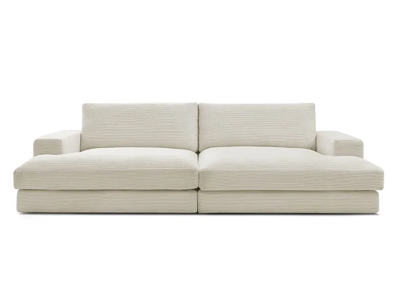 Sofa BOBOCHIC LEONARD Cord-Stoff beige