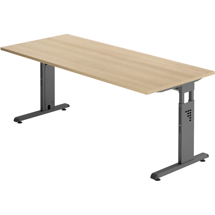 Schreibtisch Office eiche Holzwerkstoff B 180 T 80 cm
