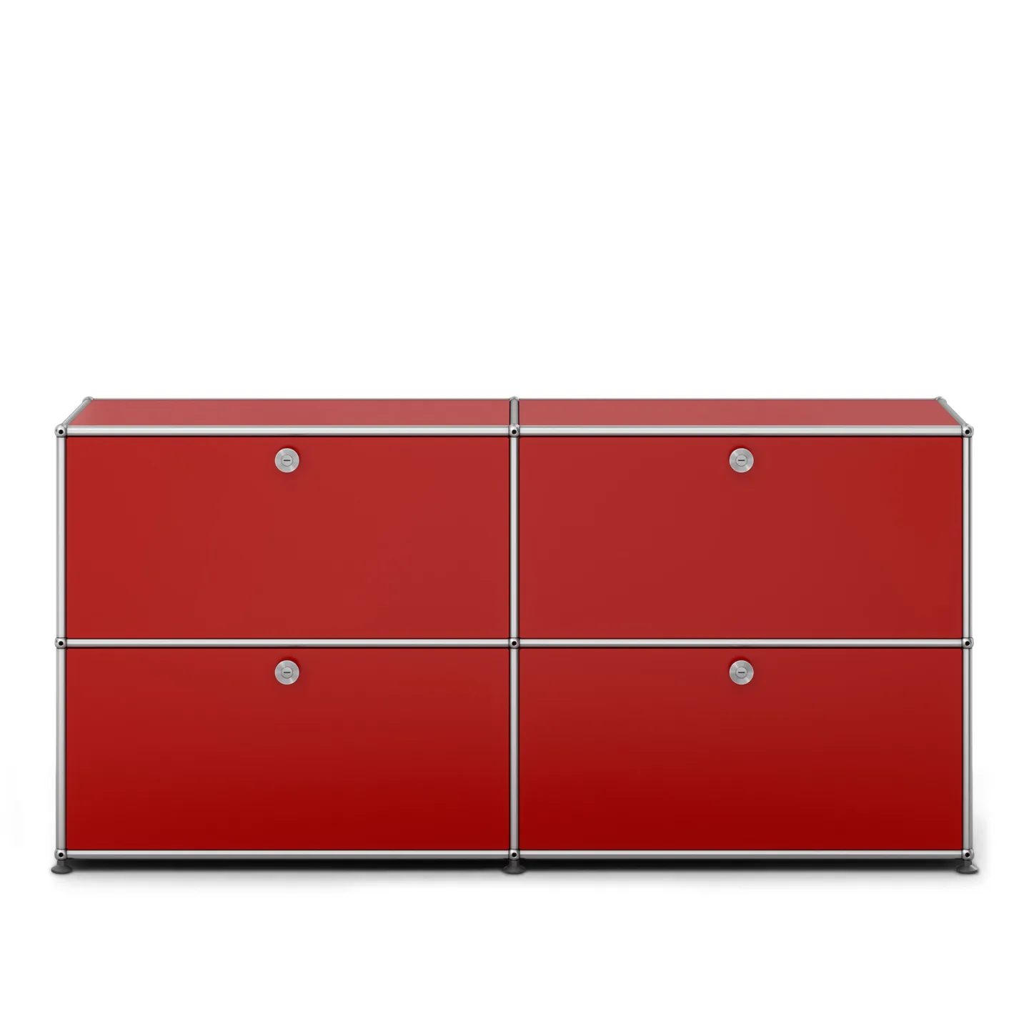 USM - USM Haller Sideboard E2 USM Ruby Red - Skänkar och sideboards - Fritz Haller & Paul Schärer - Röd - Metall