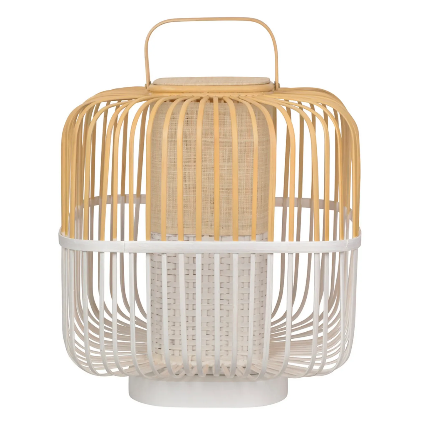 Bamboo Square Tischleuchte M White - Forestier Bamboo Square M - Wohnzimmer - Design - Bambus - Einflammig